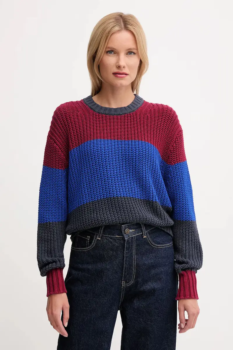 maglione in cotone donna colore blu navy LV047D302G