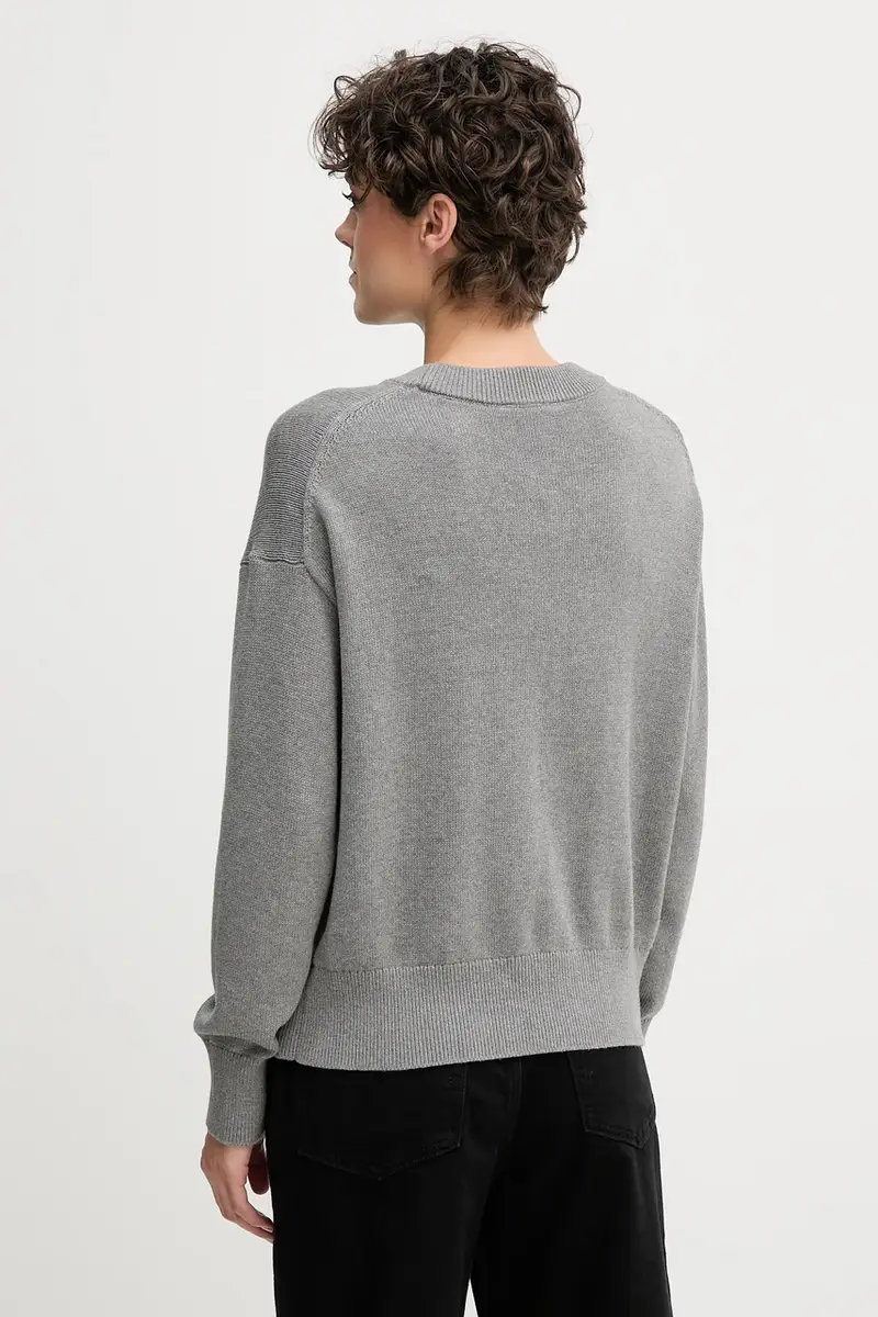 maglione in cotone donna colore grigio LV047C311G miniatura 3