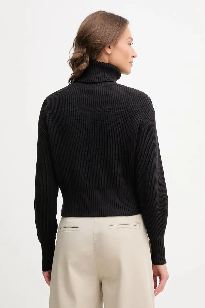 maglione in cotone donna colore nero LV047D349G miniatura 3