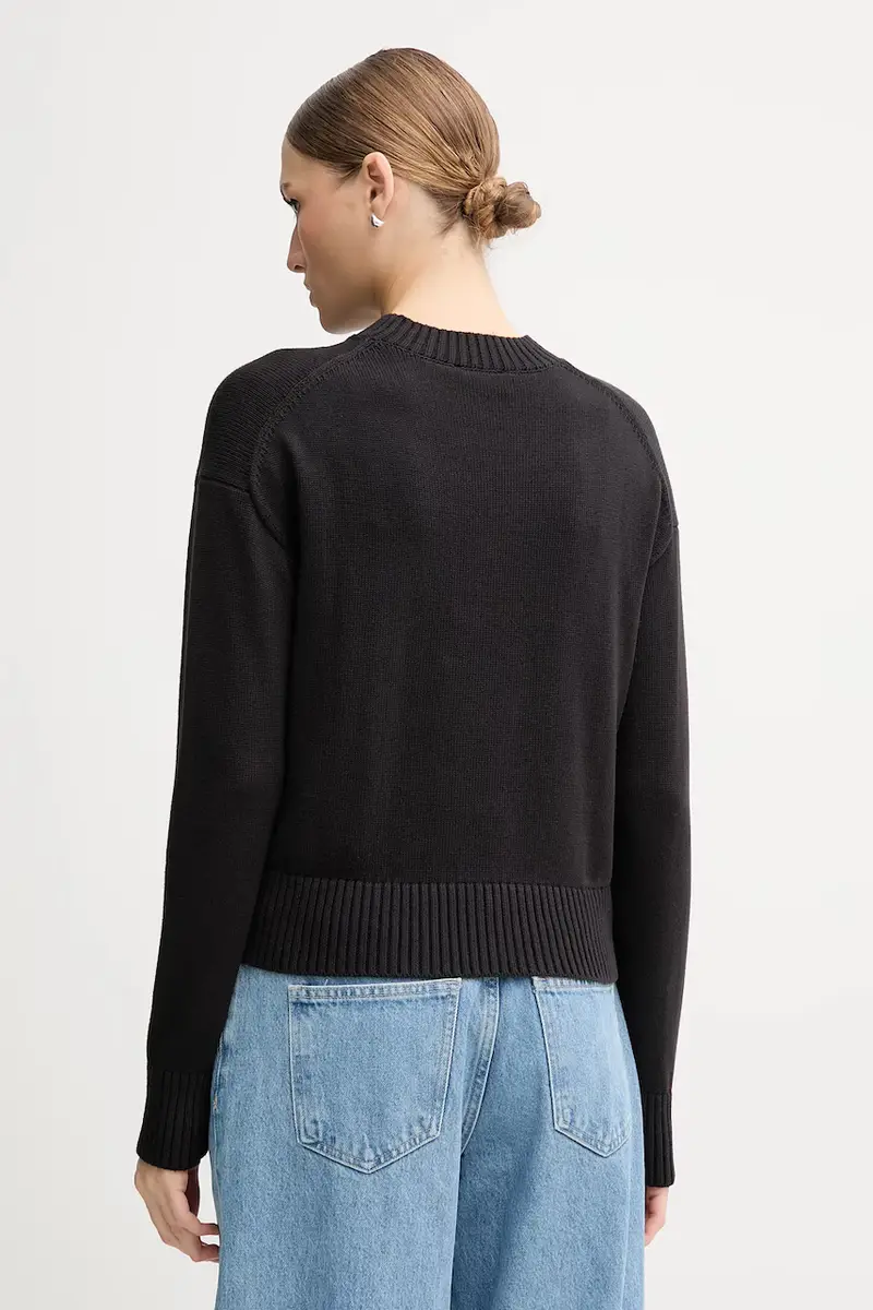 maglione in cotone donna colore nero LV047D351G miniatura 3