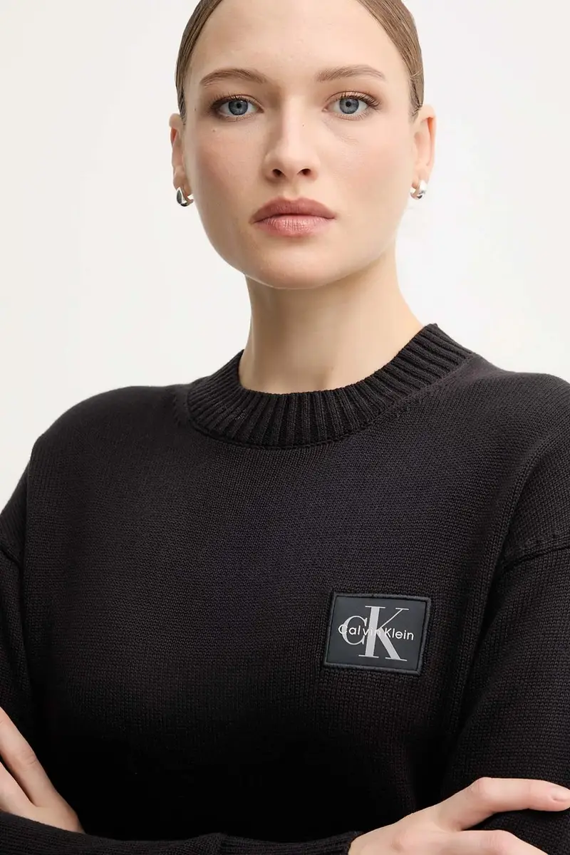 maglione in cotone donna colore nero LV047D351G miniatura 4