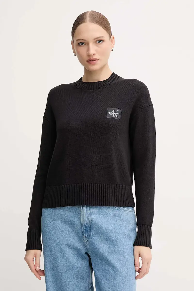 maglione in cotone donna colore nero LV047D351G