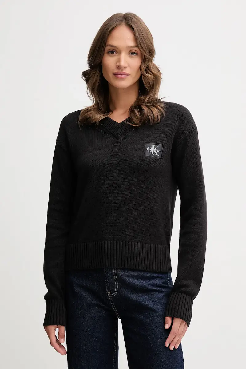 maglione in cotone donna colore nero LV047D352G