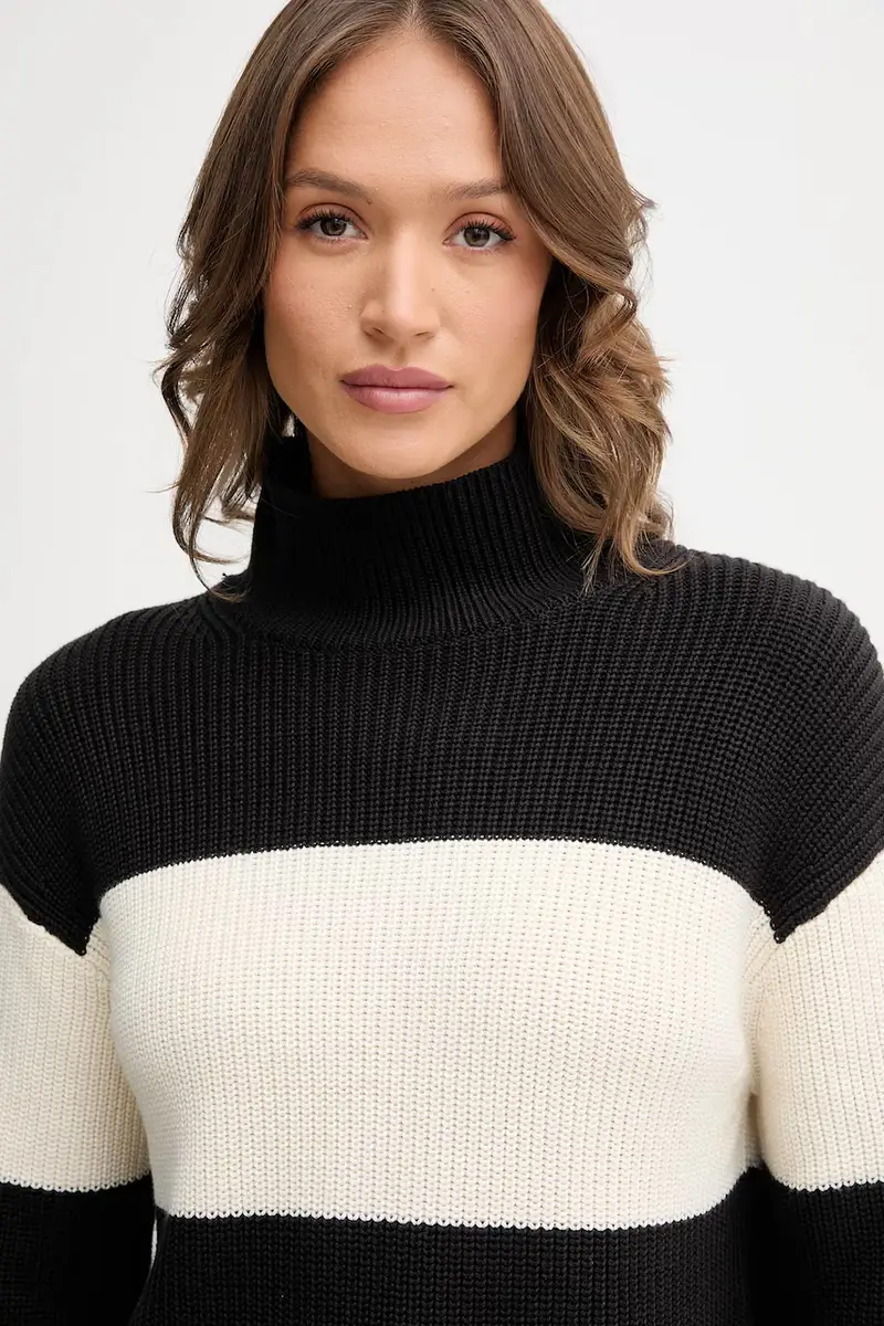 maglione in cotone donna colore nero LV047D353G miniatura 4