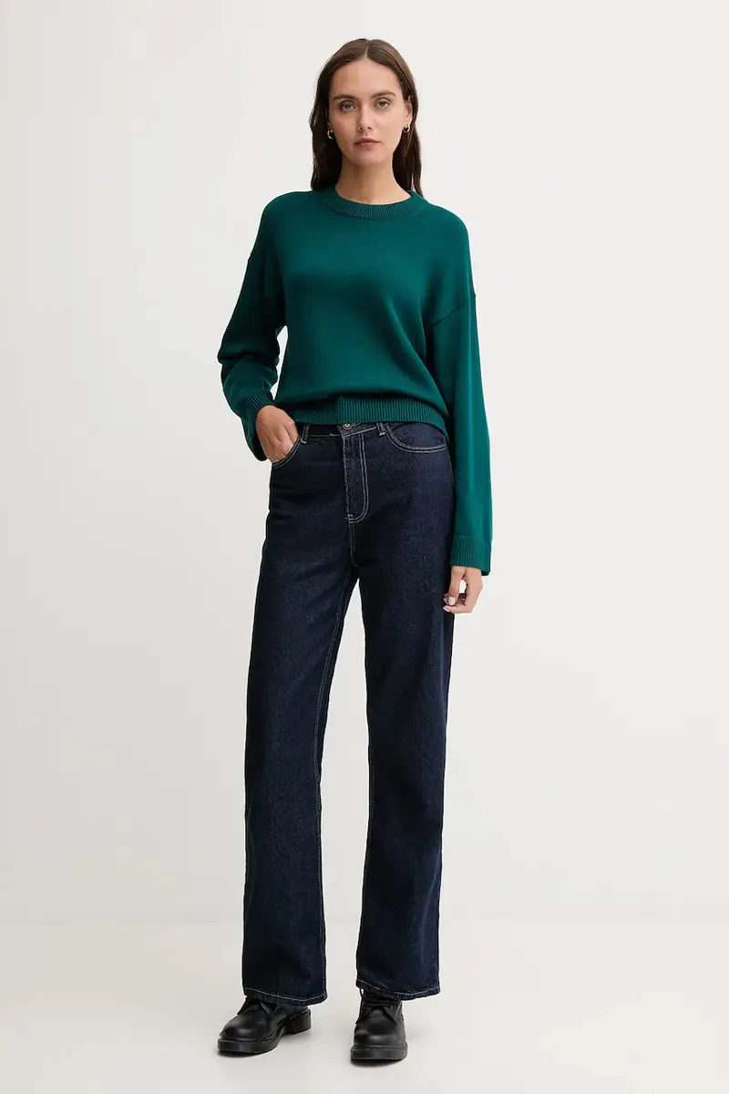 maglione in cotone donna colore turchese LV047D305G miniatura 2