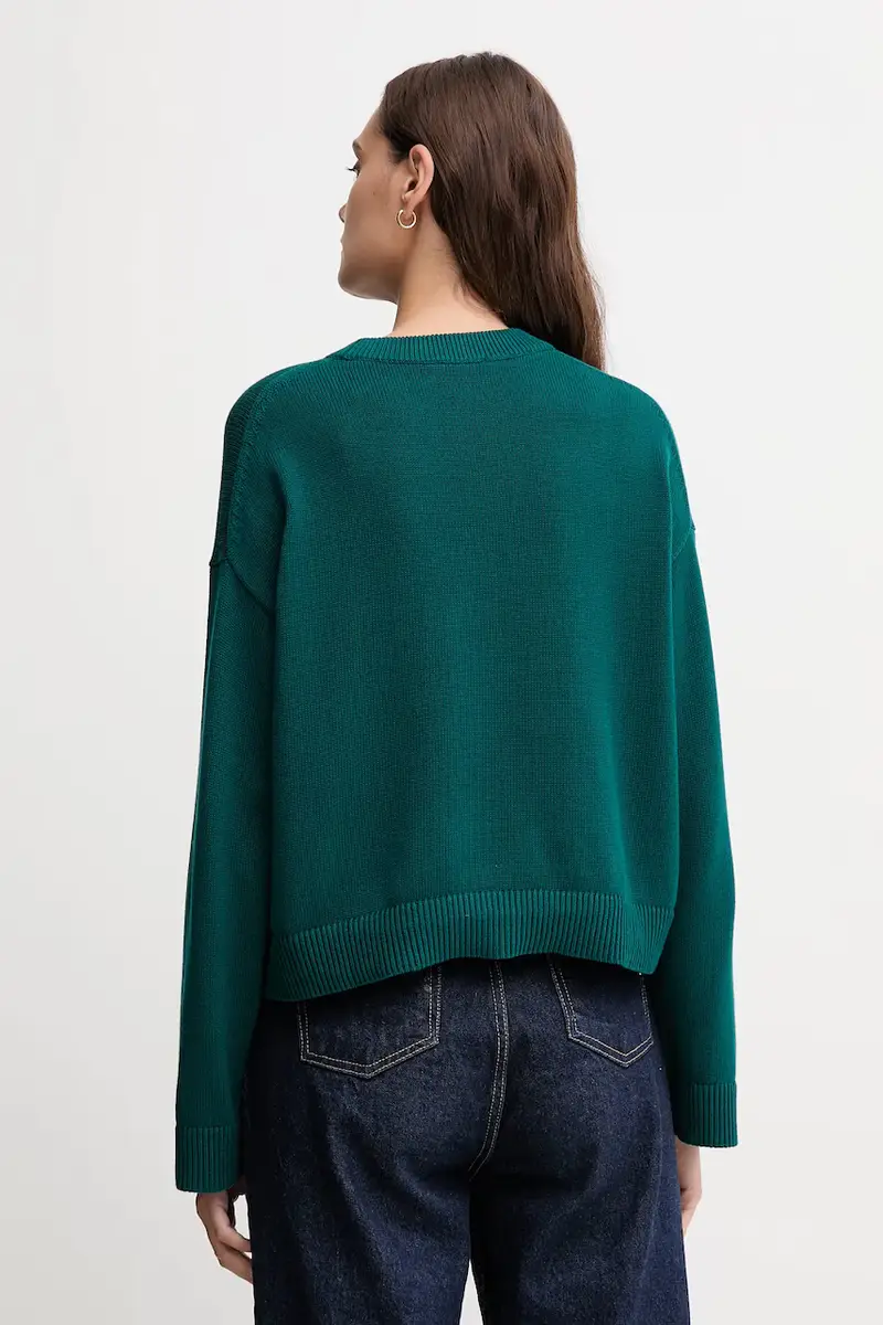 maglione in cotone donna colore turchese LV047D305G miniatura 3