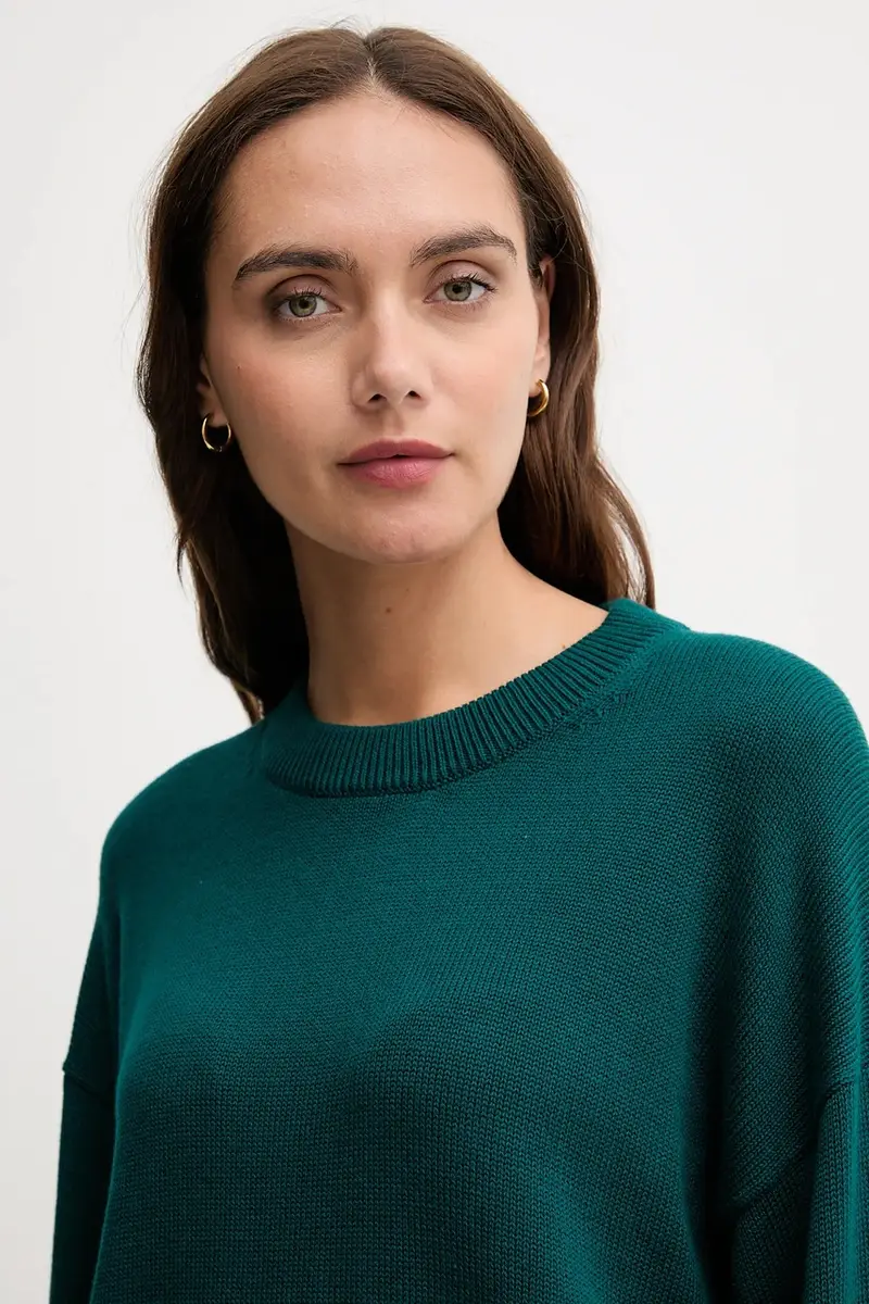 maglione in cotone donna colore turchese LV047D305G miniatura 4