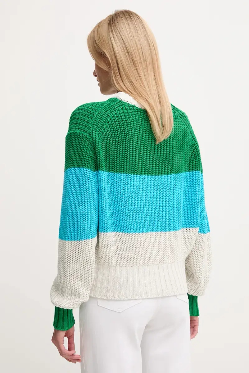 maglione in cotone donna colore verde LV047D302G miniatura 3