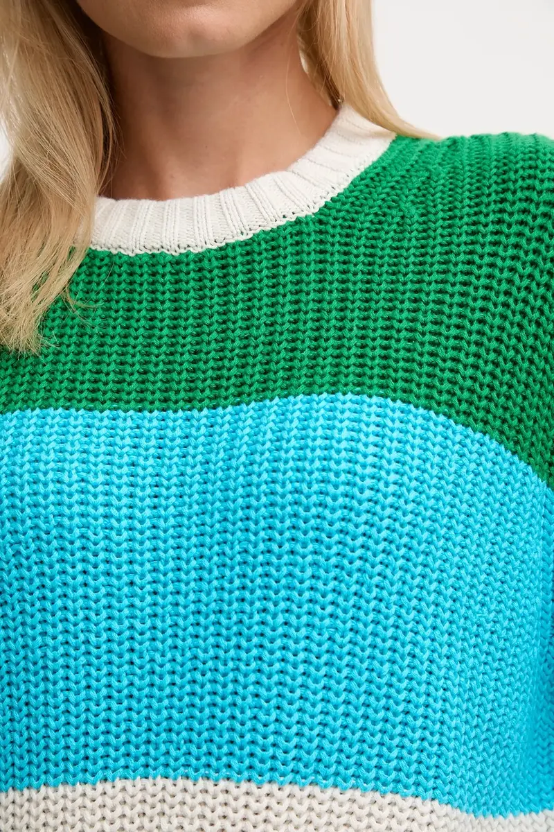 maglione in cotone donna colore verde LV047D302G miniatura 5