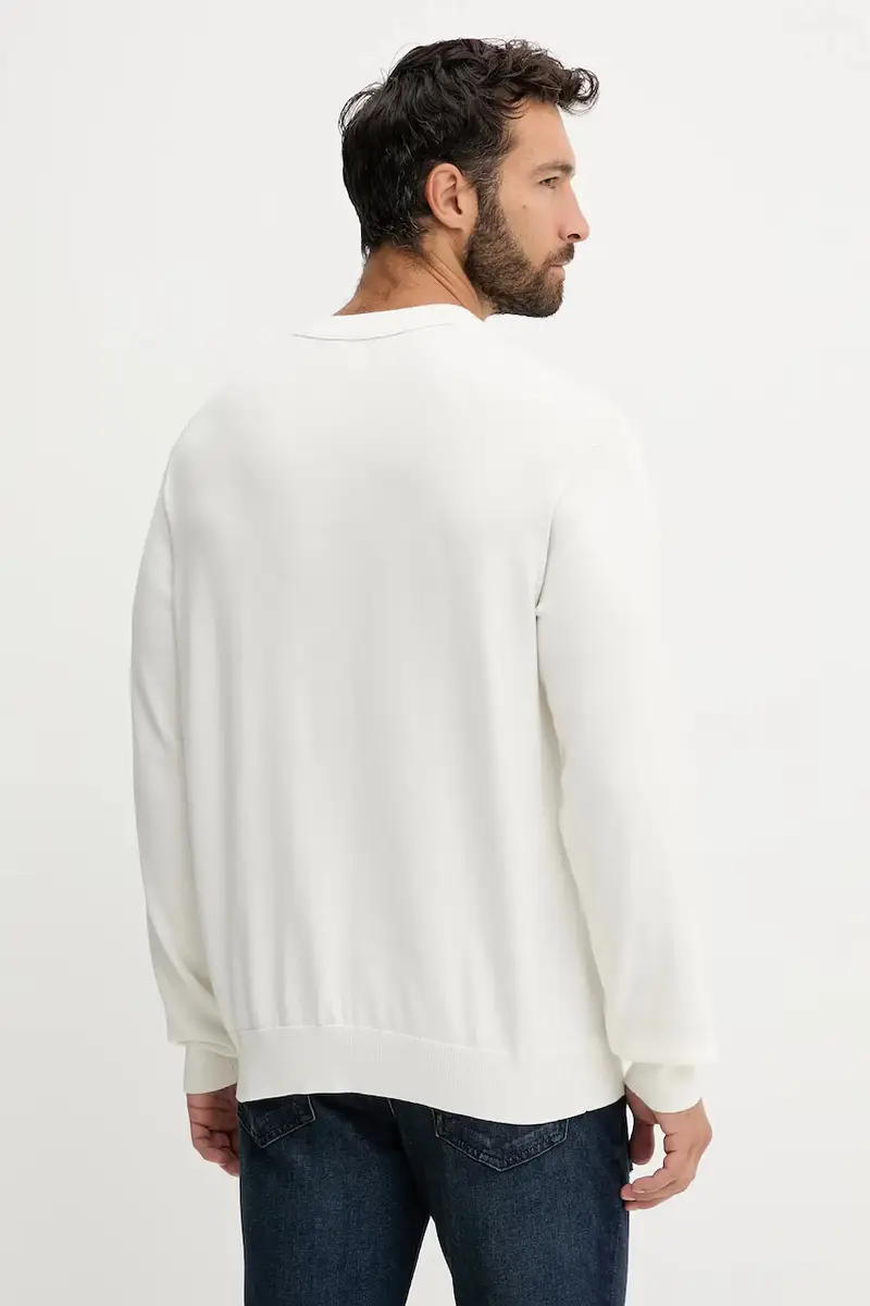 maglione in cotone uomo colore beige LV04RC309G miniatura 3