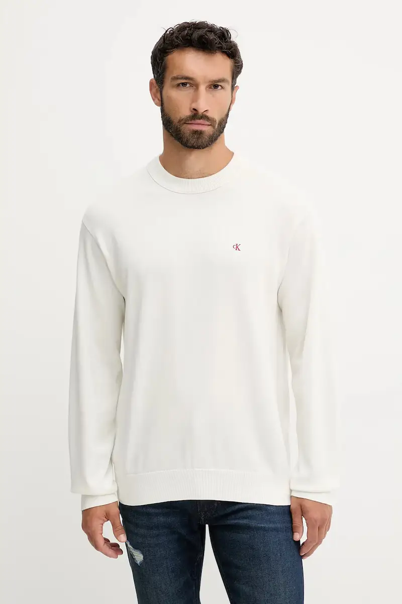 maglione in cotone uomo colore beige LV04RC309G