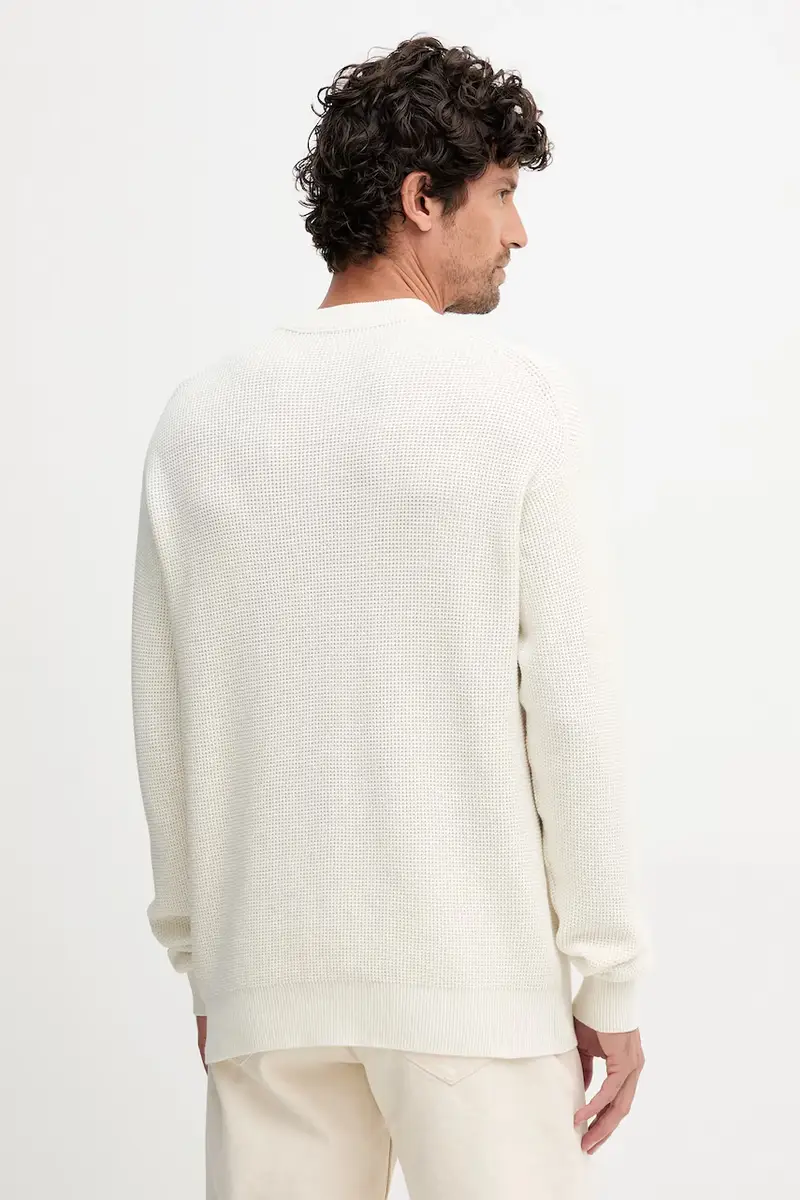 maglione in cotone uomo colore beige LV04RD313G miniatura 3