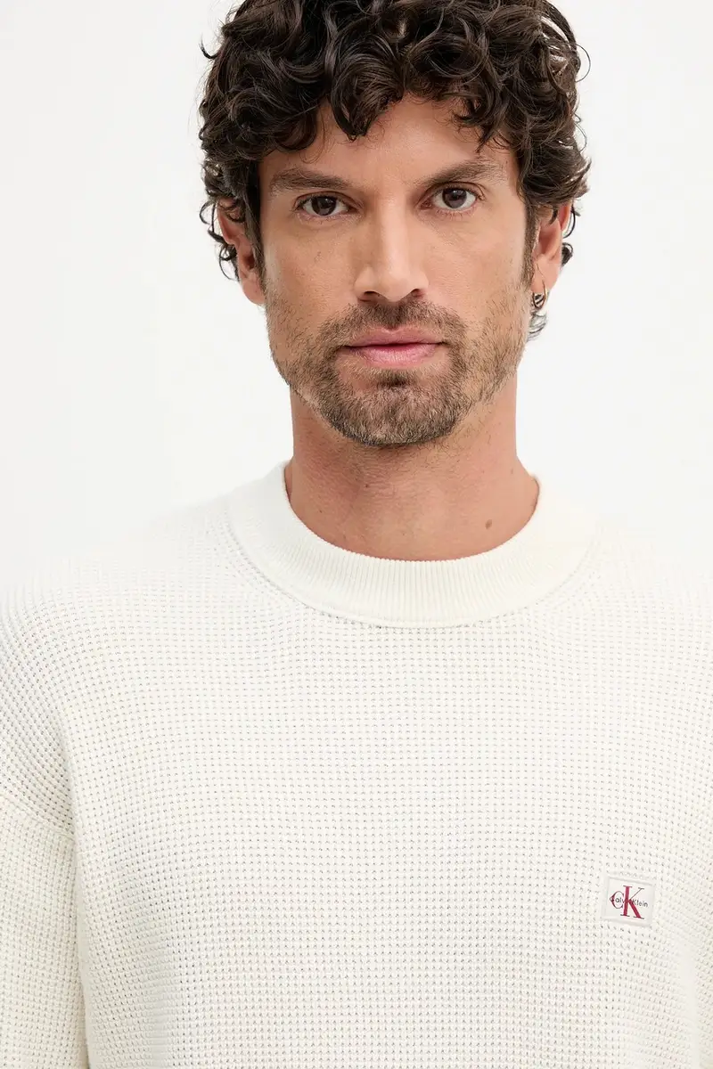 maglione in cotone uomo colore beige LV04RD313G miniatura 4