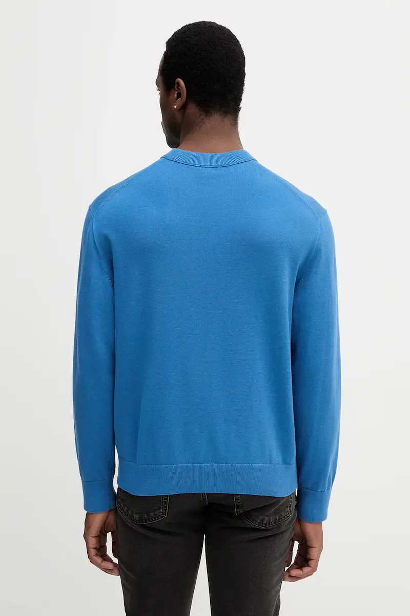 maglione in cotone uomo colore blu LV04RC309G miniatura 3