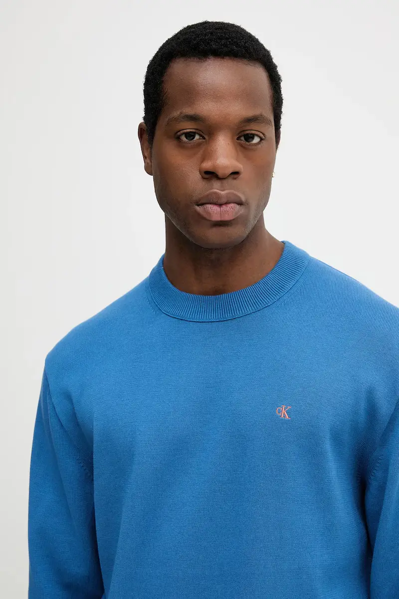 maglione in cotone uomo colore blu LV04RC309G miniatura 4