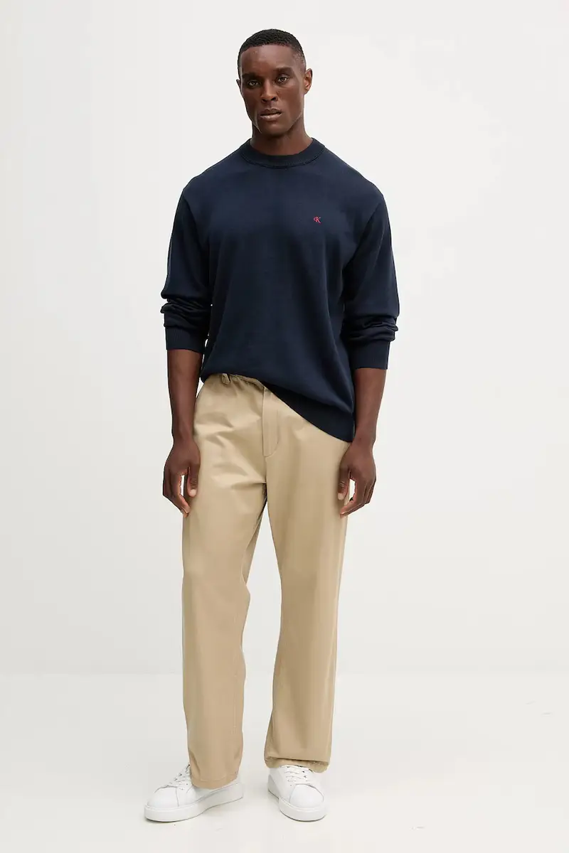 maglione in cotone uomo colore blu navy LV04RC309G miniatura 2