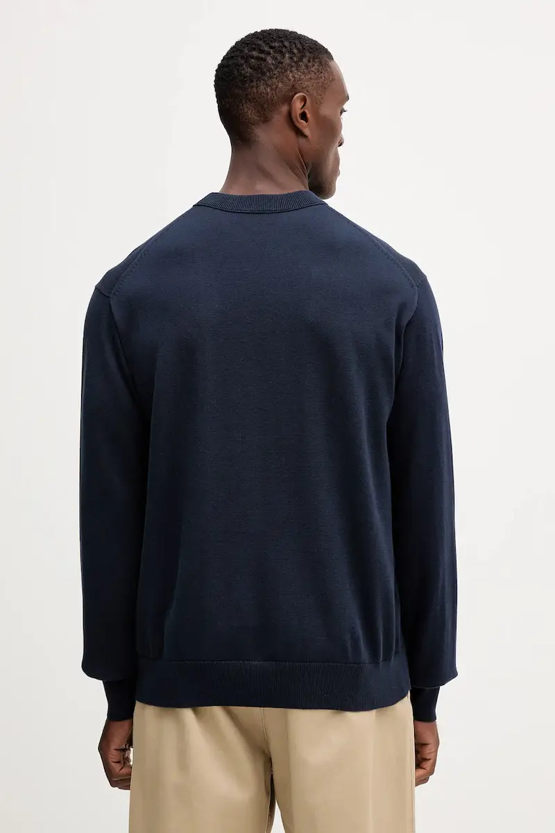 maglione in cotone uomo colore blu navy LV04RC309G miniatura 3