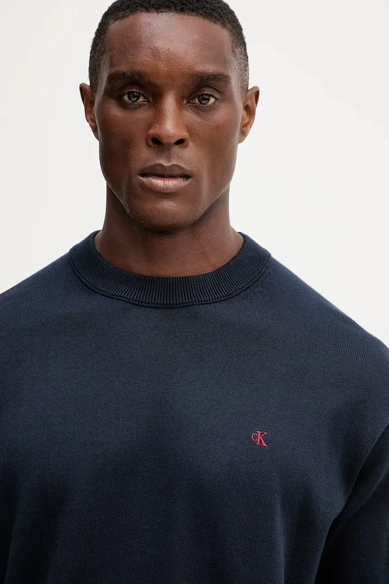 maglione in cotone uomo colore blu navy LV04RC309G miniatura 4