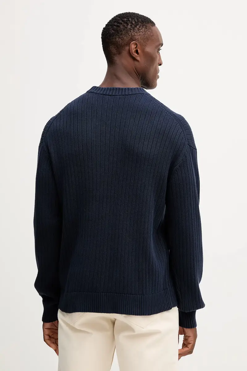 maglione in cotone uomo colore blu navy LV04RD314G miniatura 3