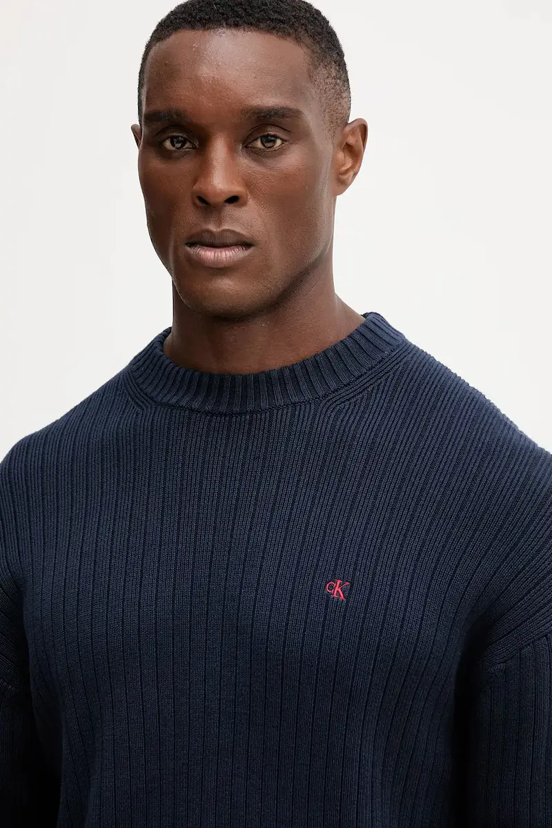 maglione in cotone uomo colore blu navy LV04RD314G miniatura 4