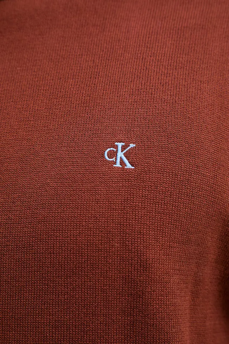 maglione in cotone uomo colore granata LV04RC309G Arancione miniatura 5