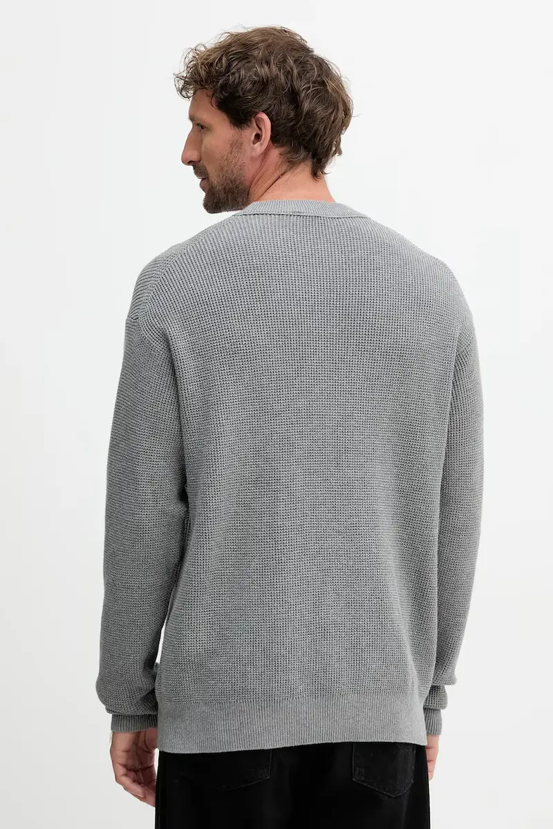 maglione in cotone uomo colore grigio LV04RD313G miniatura 3