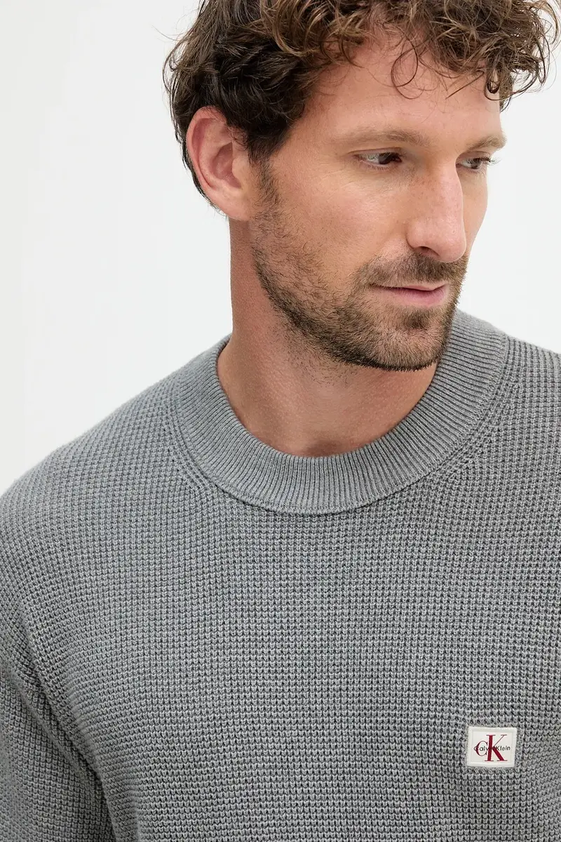 maglione in cotone uomo colore grigio LV04RD313G miniatura 4