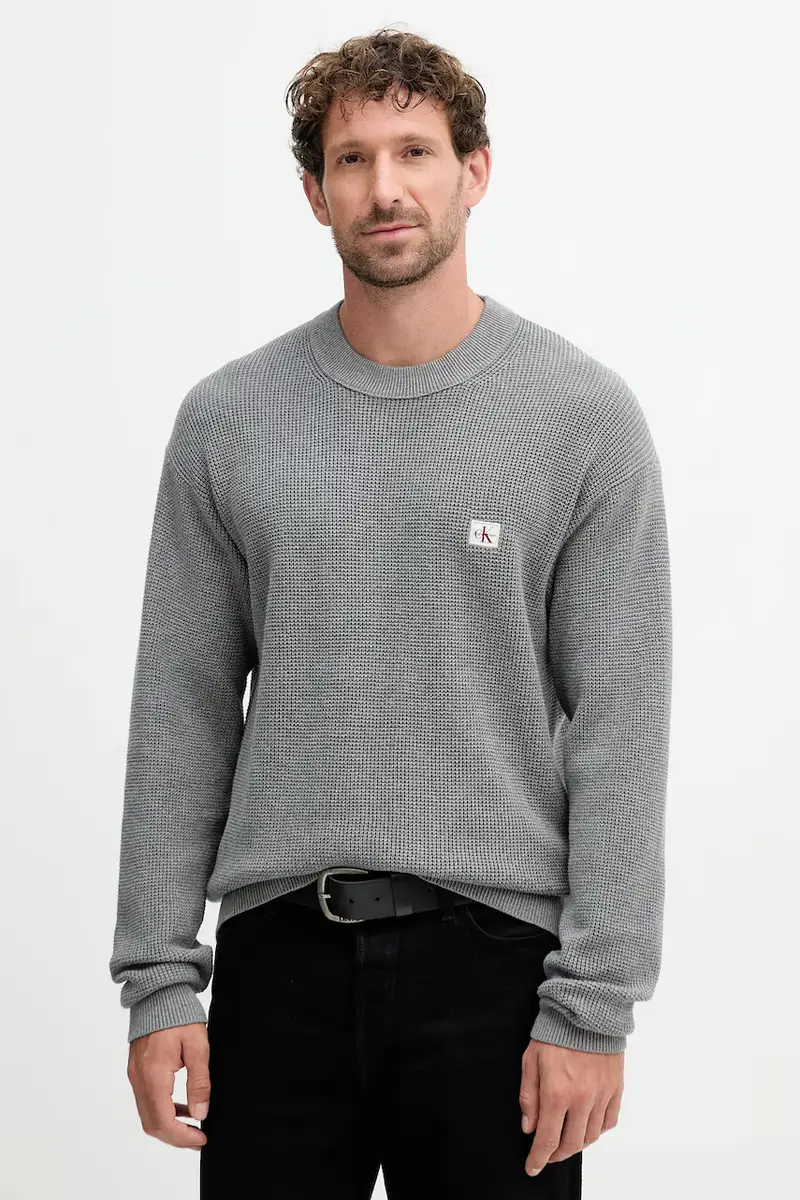 maglione in cotone uomo colore grigio LV04RD313G