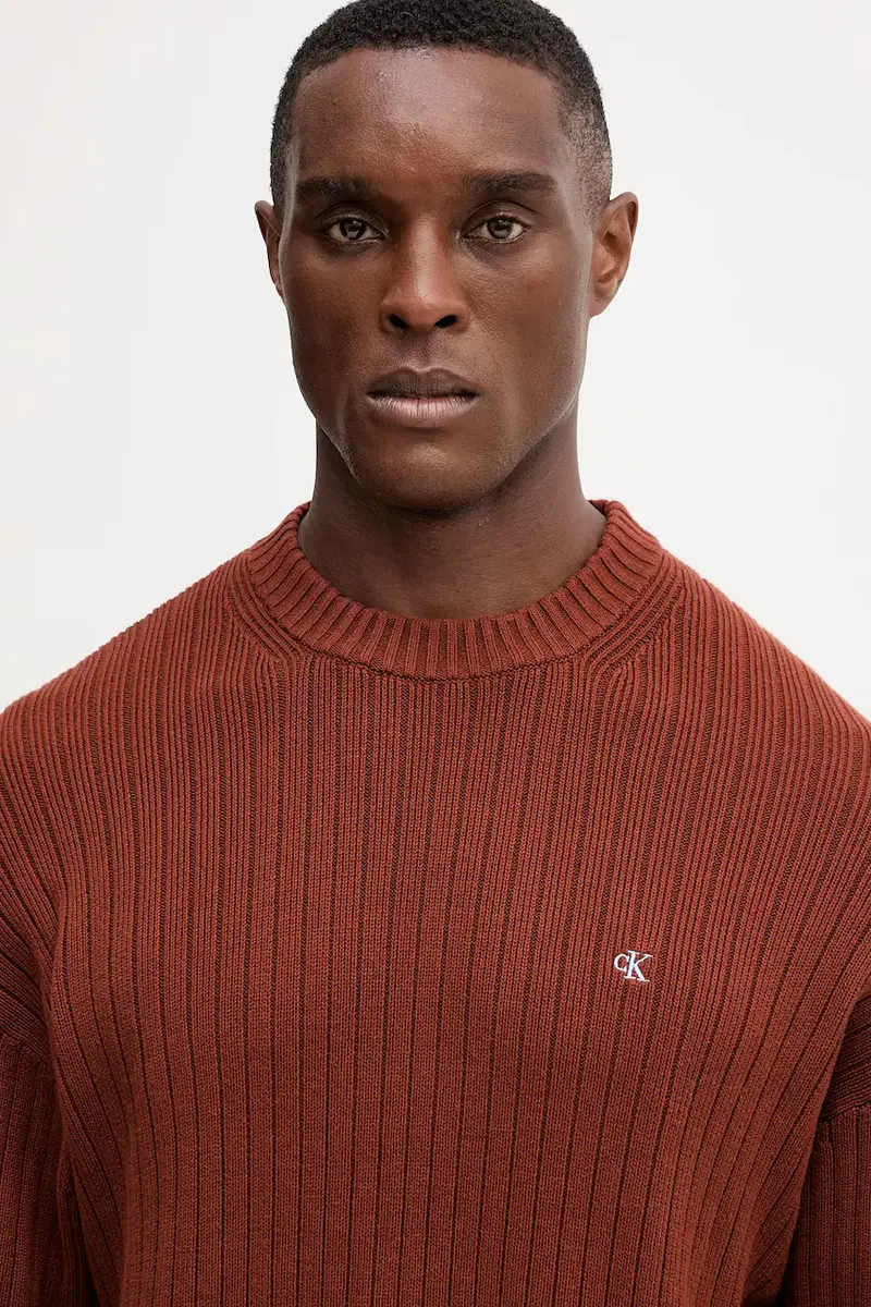 maglione in cotone uomo colore marrone LV04RD314G miniatura 2