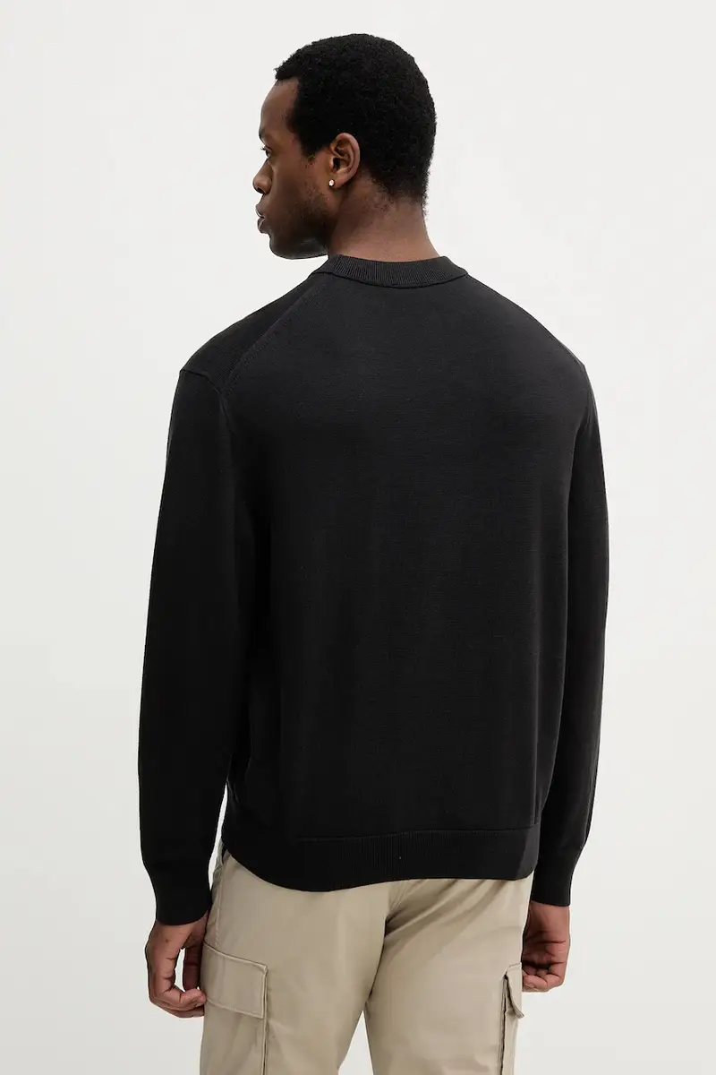 maglione in cotone uomo colore nero LV04RC309G miniatura 3