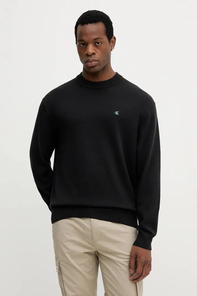 maglione in cotone uomo colore nero LV04RC309G