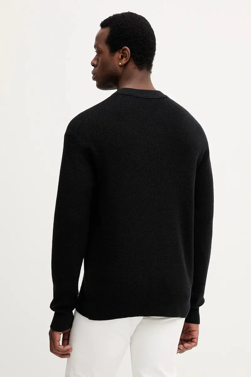 maglione in cotone uomo colore nero LV04RD313G miniatura 3