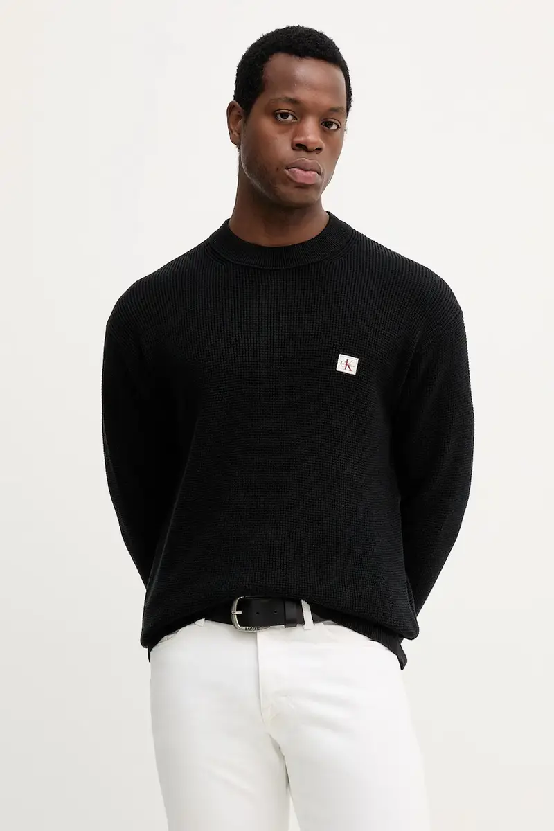 maglione in cotone uomo colore nero LV04RD313G