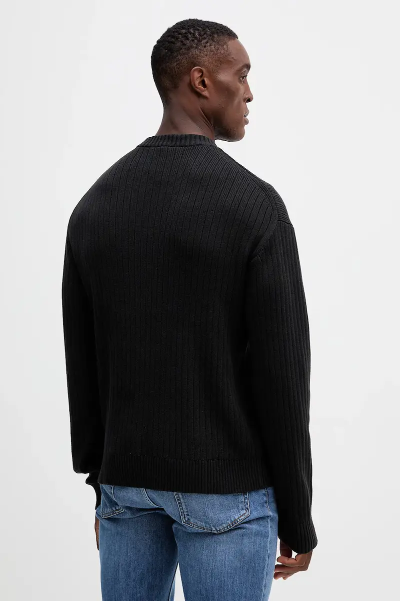 maglione in cotone uomo colore nero LV04RD314G miniatura 3