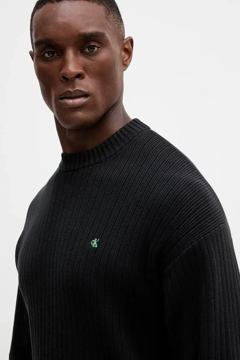 maglione in cotone uomo colore nero LV04RD314G miniatura 4