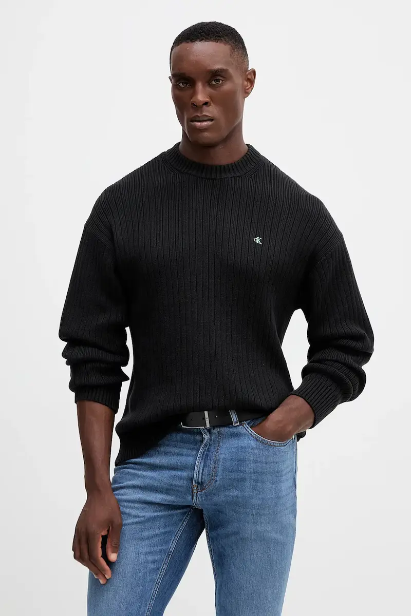 maglione in cotone uomo colore nero LV04RD314G