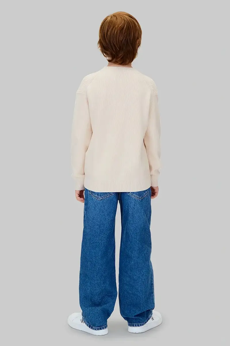 maglione per bambini con misto lana colore beige IB0IB02598 miniatura 5