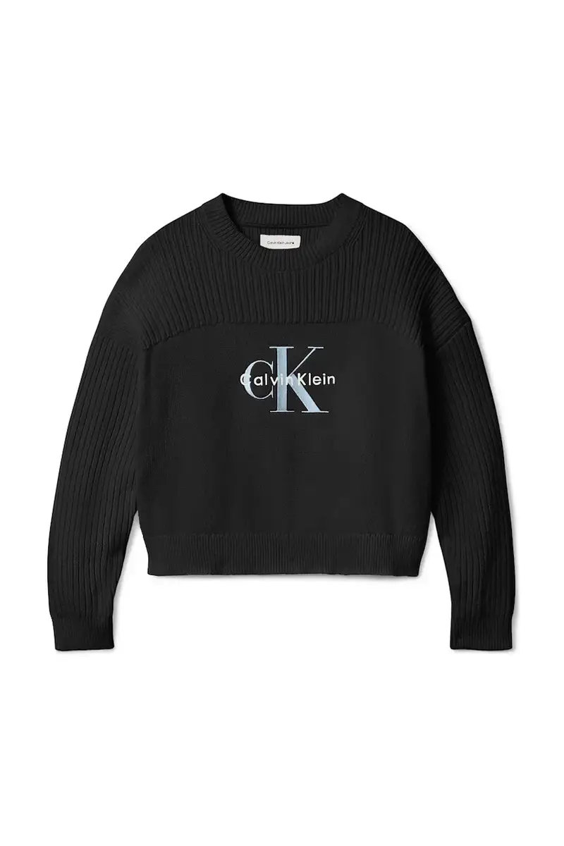 maglione per bambini con misto lana colore nero IG0IG03046 miniatura 2