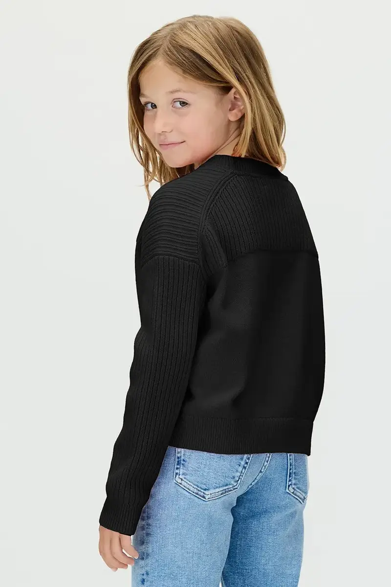 maglione per bambini con misto lana colore nero IG0IG03046 miniatura 3