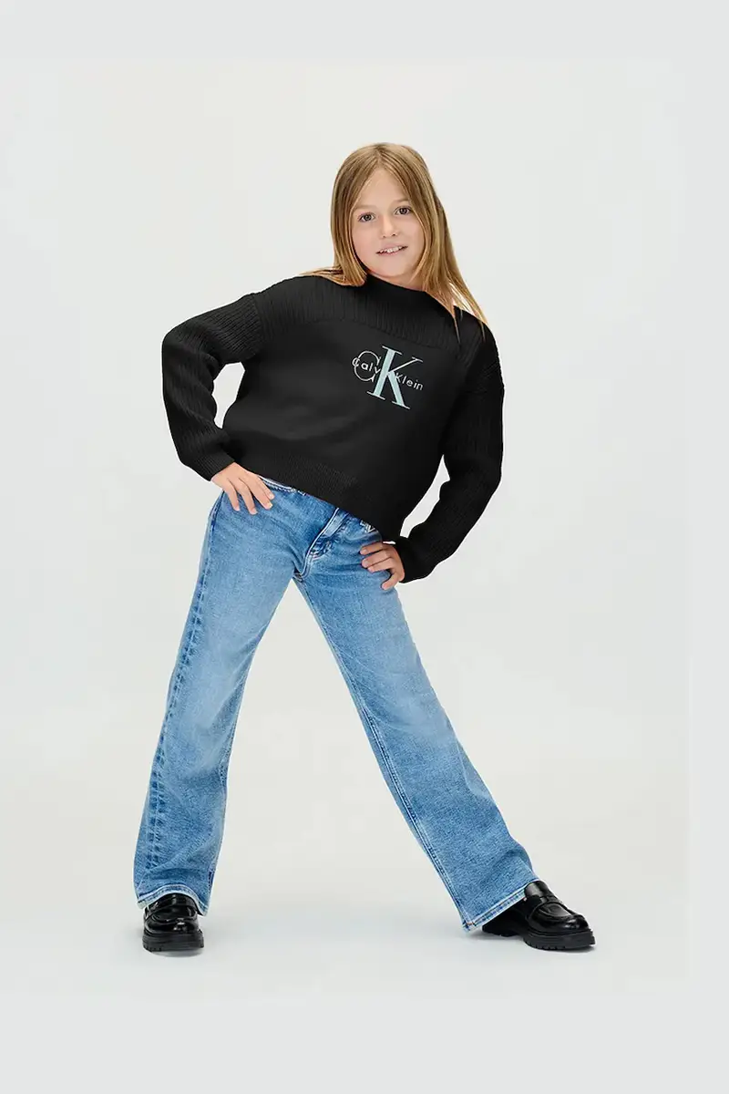 maglione per bambini con misto lana colore nero IG0IG03046 miniatura 5