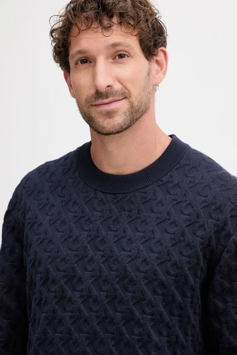 maglione uomo colore blu navy LV04RC359G miniatura 4