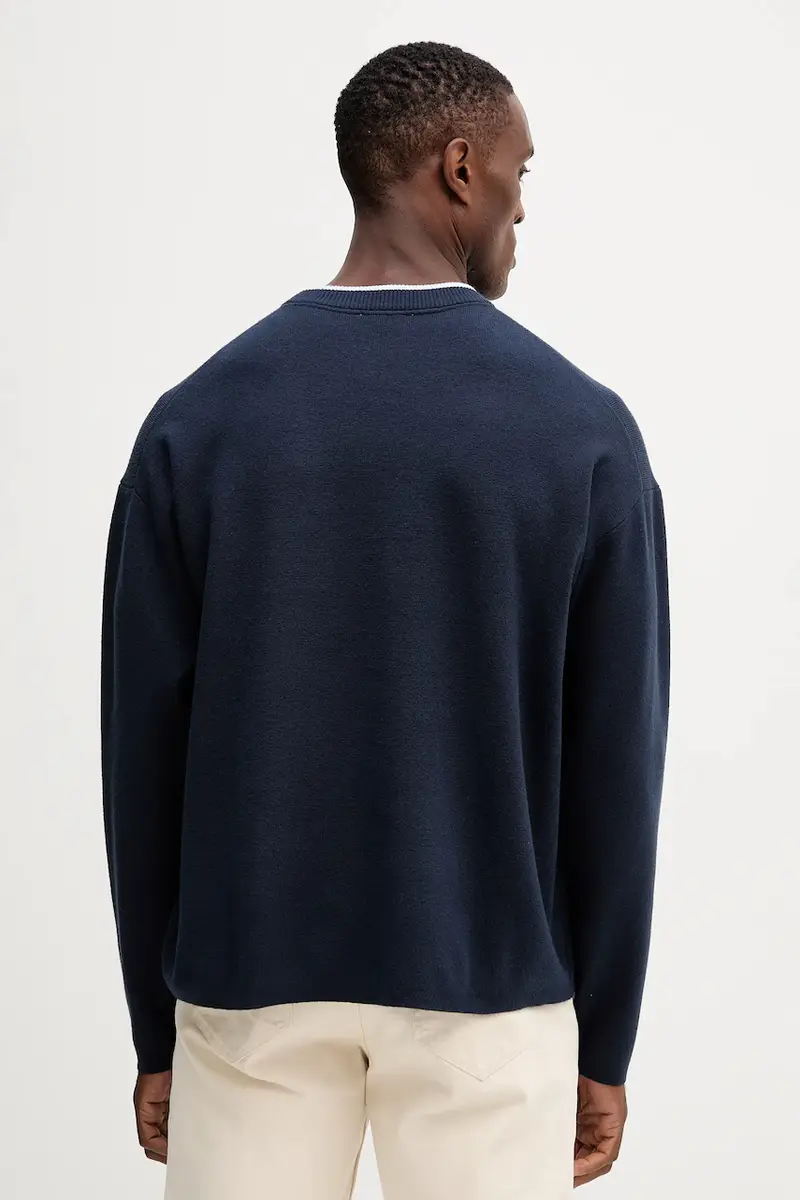 maglione uomo colore blu navy LV04RD300G miniatura 3