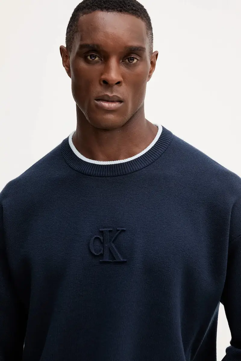 maglione uomo colore blu navy LV04RD300G miniatura 4