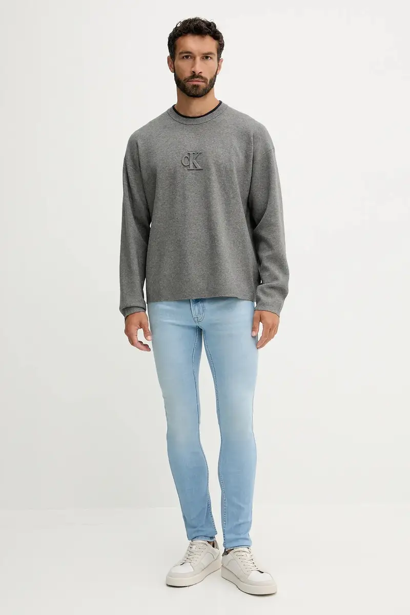 maglione uomo colore grigio LV04RD300G miniatura 2