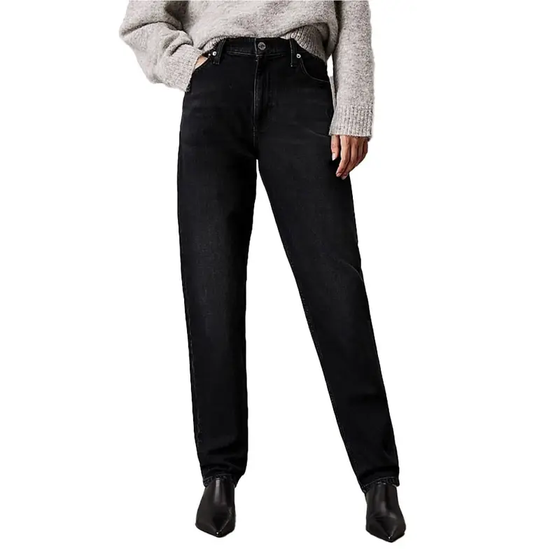 Jeans Mom Nero Donna 29