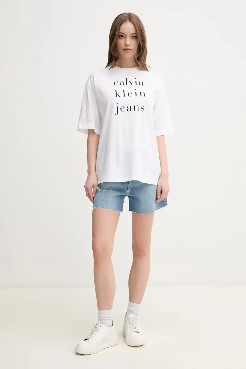 pantaloncini donna colore blu J20J225159 miniatura 2