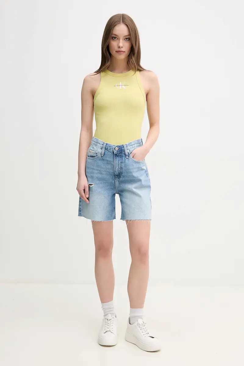 pantaloncini donna colore blu J20J225513 miniatura 2