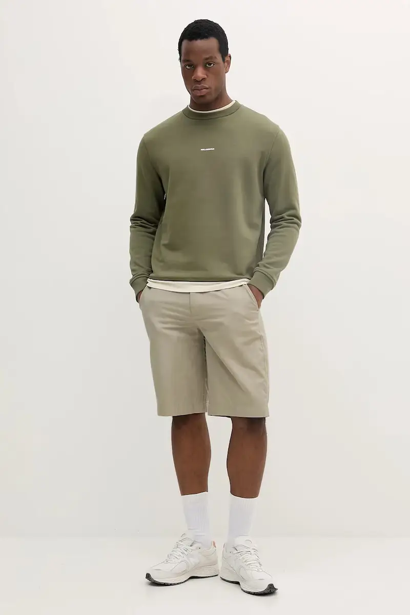 pantaloncini in lino misto Beige miniatura 2