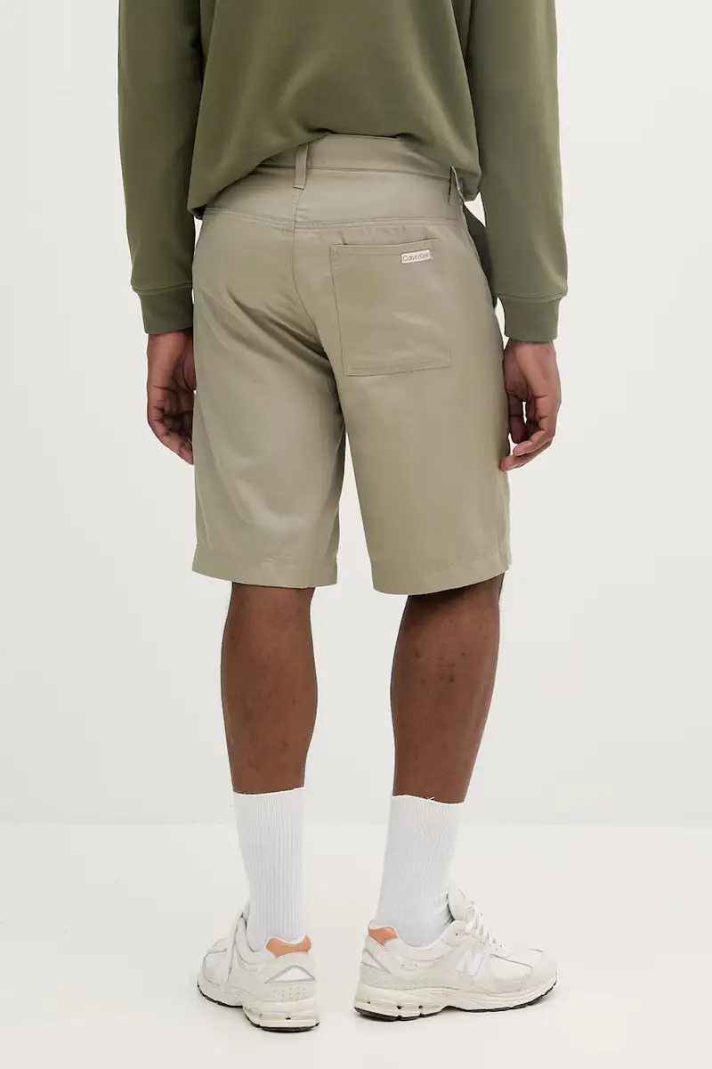 pantaloncini in lino misto Beige miniatura 3