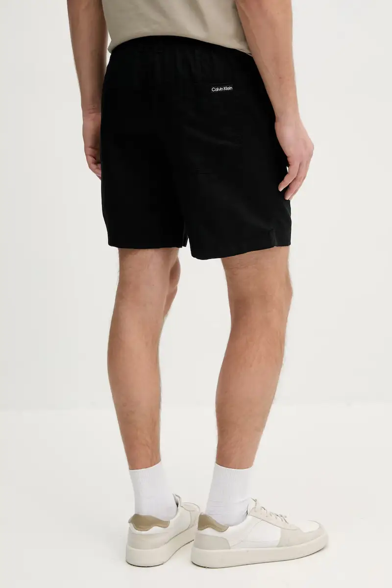 pantaloncini in lino misto uomo colore nero J30J327300 miniatura 3